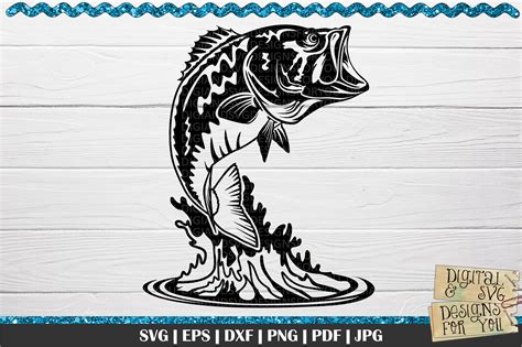 Bass Svg Bass Fishing Fishing Svg 771760 Cut Files Design Bundles