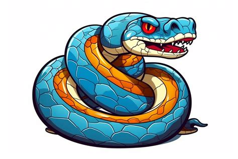 A Beautiful Sticker Of A Happy Snake 4 Graphic By Mahak Arts · Creative