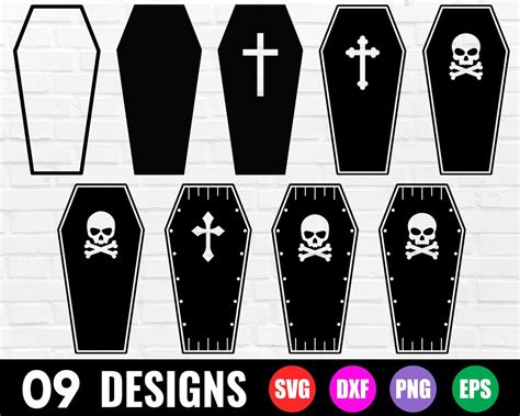 Coffin SVG Bundle Halloween Svg Halloween Cut File Halloween Clipart