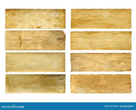 Old Vintage Paper Banners Set Stock Image Image Of Antique Burnt