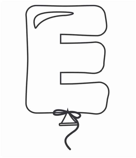 Printable Bubble Letters Balloon Letter E