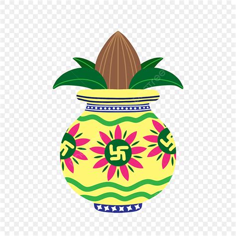 Potting Clay Clipart Vector Golden Clay Pot Traditional Festival