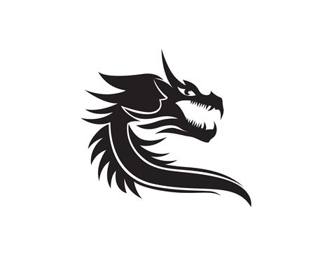 Head Dragon Flat Color Logo Template Vector Illustration 603738 Vector