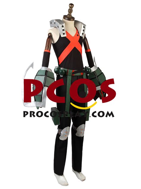 Manga Boku My Hero Academia Bakugou Katsuki Cosplay Combat Suit For