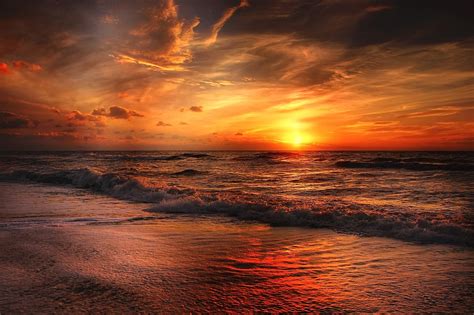 Beach North Sea Sunset Wallpaperhd Nature Wallpapers4k Wallpapers