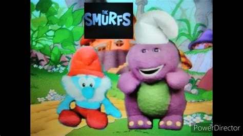 Barney Doll Wink Homemade Smurf Version Youtube