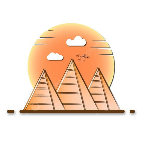 Pyramids Of Egypt Vector Pyramids Egypt Vector Png And Vector With