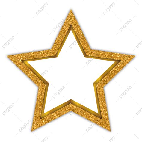 Borda De Estrela De Textura Dourada Png Dourado Estrela Quadro