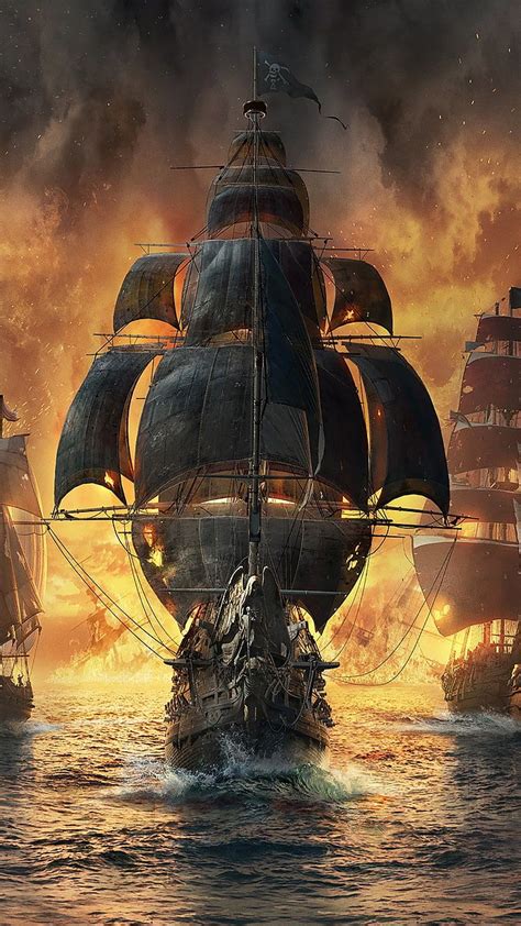 HD Wallpaper Brown Boat Painting Skull And Bones Ubisoft Ship