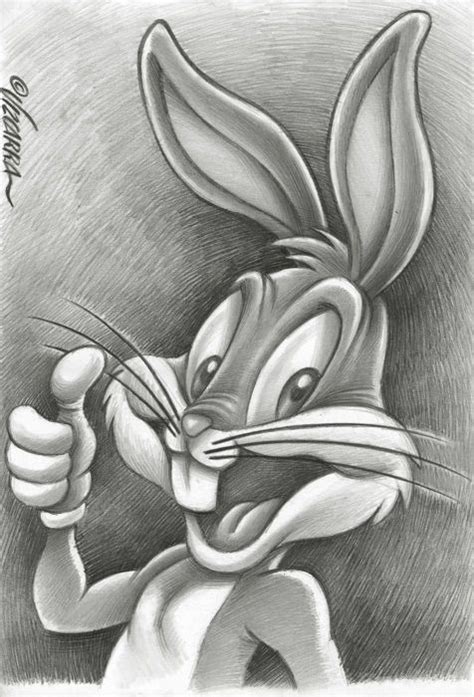 Joan Vizcarra Original Drawing Bugs Bunny Wb Disney Drawings