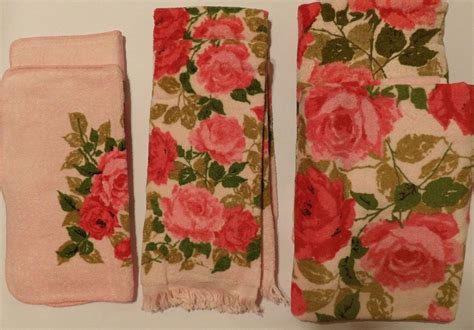 Cannon egyptian cotton bath towels for a soft dry off. 6 pcs SET PINK FLORAL VINTAGE CANNON BATH TOWELS - BRAND ...