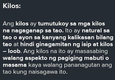 Ano Ang Kahulugan Ng Kilos Ipaliwanag Brainlyph