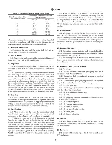 Astm F959 01 Standard Specification For Compressible Washer Type