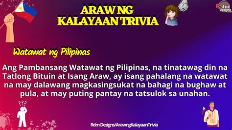 Araw Ng Kalayaan Trivia Philippines Independence Day Rdmdesigns