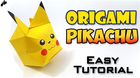 Origami Pikachu Easy Tutorial English Version Youtube