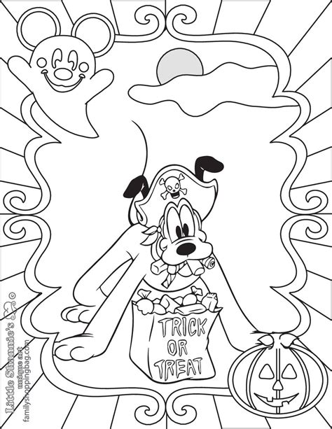 Mickey Mouse And Minnie Mouse Halloween Coloring Pages