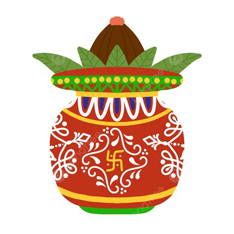 Pote De Argila Colorido Padrão Kalash Clipart PNG Kalash Clipart