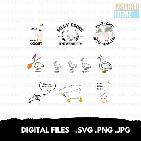 Designs Silly Goose Svg Bundle Silly Goose Sweatshirt Png Svg