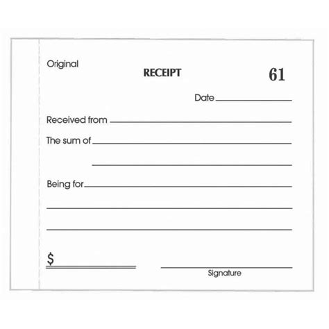 Receipt Templates Printable Free