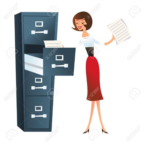 Full Filing Cabinet Clipart