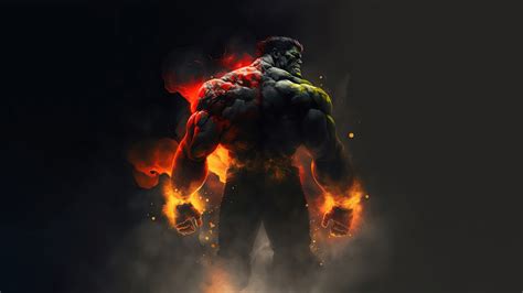 2560x1080 Resolution Hulk In Flames 4k Superhero Avengers 2560x1080