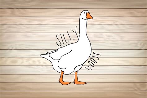 Silly Goose Svg Png File Silly Goose Decal Silly Goose Heat Etsy