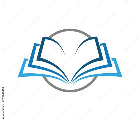 Open Book Education Logo Vector Image Symbol Illustration Design Stock