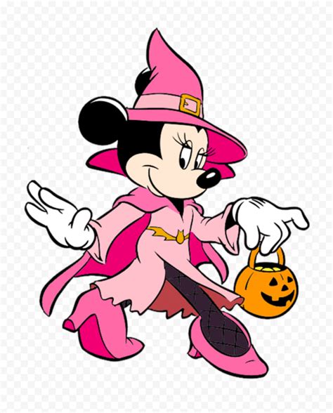 Halloween Minnie Mouse Holding A Pumpkin Hd Png Citypng