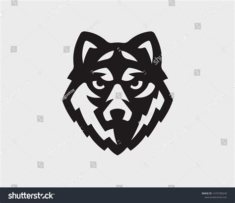 Wolf Logo Wolf Emblem Design Editable Stock Vector Royalty Free