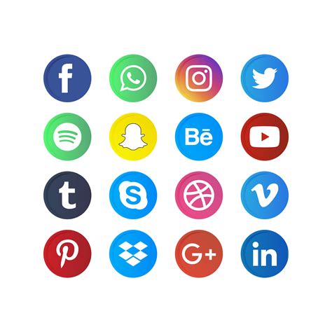 Popular Social Media Logo Collection Download Free Vectors Clipart