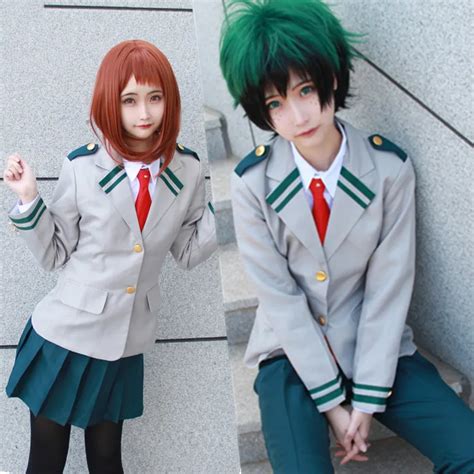 Boku No Hero Ochaco Uraraka Midoriya Izuku Cosplay Costumes My Hero