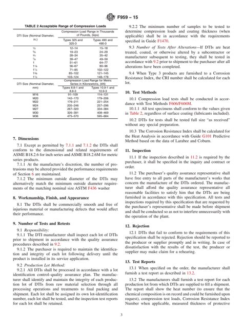 Astm F959 15 Standard Specification For Compressible Washer Type