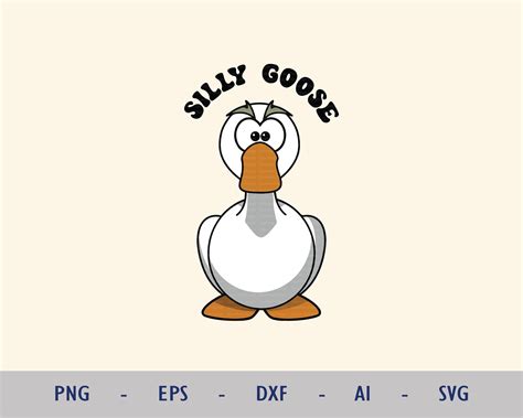 Silly Goose SVG Silly Goose On The Loose SVG Goose SVG 90s Etsy