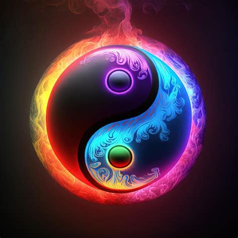 Yin Y Yang Coloridos Hechos De Combinaciones De Colores S Mbolo De