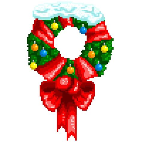 Pin By Gamecrasher1011 On Pixel Art Christmas Wreaths Christmas