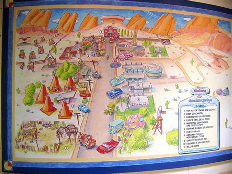 Radiator Springs Map By Robdebsgreen Via Flickr Radiator Springs