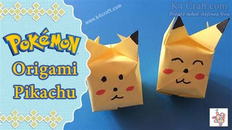 Pokemon Go Easy Origami Pikachu Tutorial For Kids K4 Craft