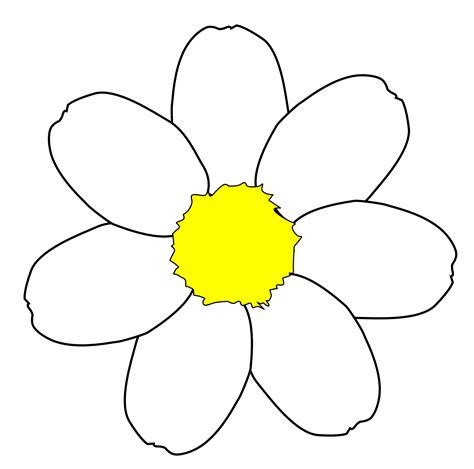 Simple Daisy Outline Clipart Best