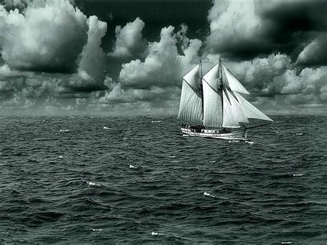 Sailing Vessel Oceans Boats Ship Nature Sky Sailboats HD