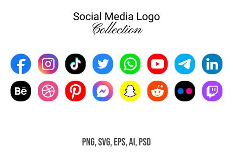 Social Media Icons Graphic By Elchinarts · Creative Fabrica