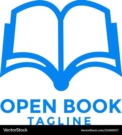 Open Book Logo Icon Design Template Royalty Free Vector