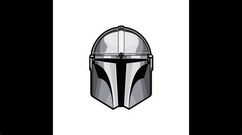 How To Draw The Mandalorians Helmet On Adobe Illustrator Ai Youtube