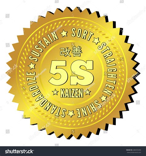 5s Methodology Kaizen Management Japan Sort Stock Vector Royalty Free