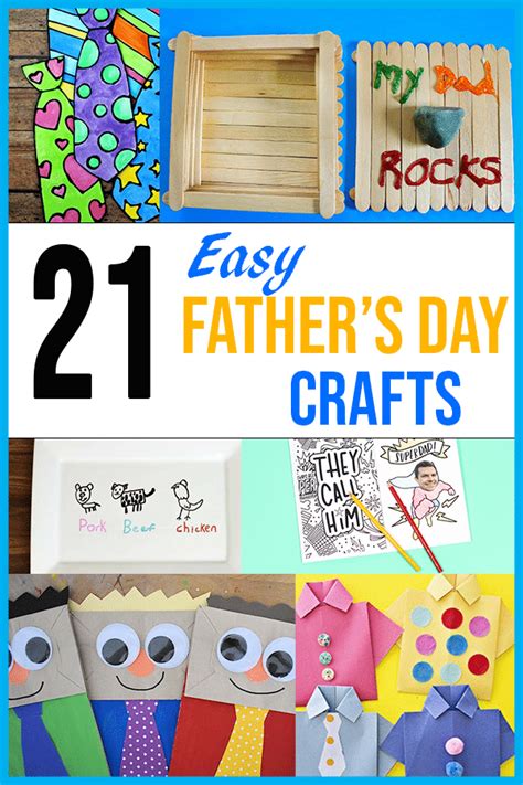 21 Easy Fathers Day Crafts For Kids