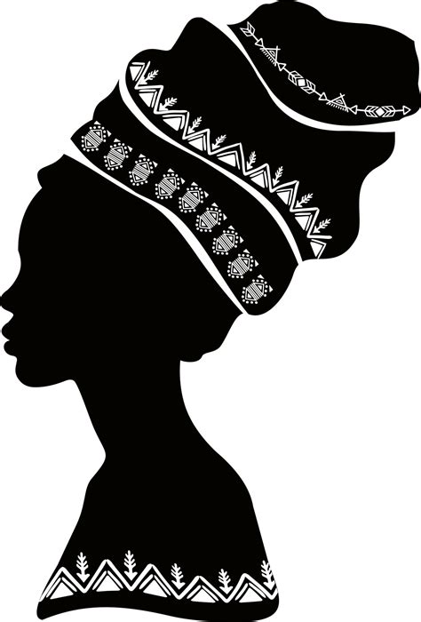 African Woman Face Silhouette Elegant Beautiful African American Woman