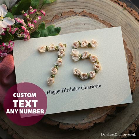 Handmade 75th Birthday Mum 70th Birthday Card Sister Luxury Etsy Uk