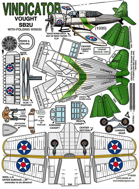 Vought Sb2u Vindicator Paper Airplane Models Make A Paper Airplane