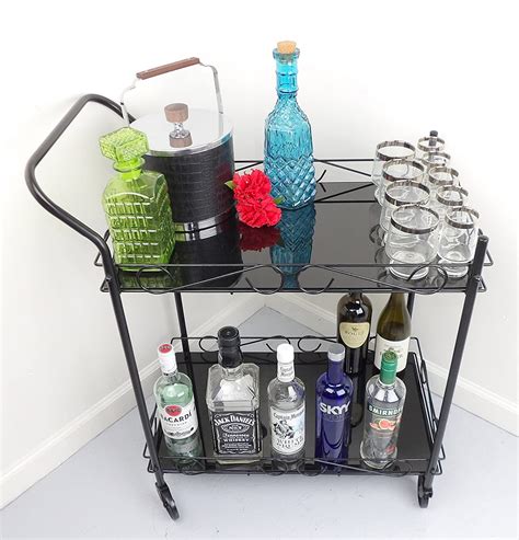 Ships free orders over $39. Amazon.com: Black Bar Cart Serving Tea Coffee Station ...