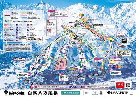 This map shows the top ski resorts in japan. Hakuba Happo-one | Ski area