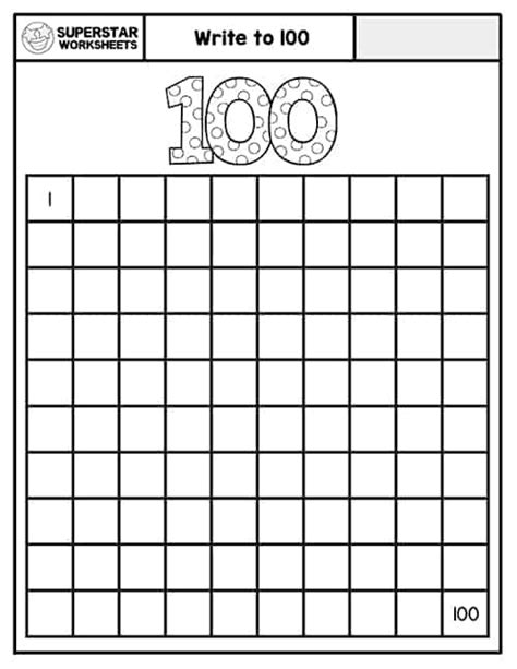 Free Blank 100 Chart Printable